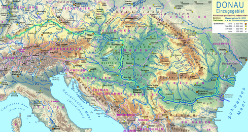 Das Einzugsgebiet der Donau